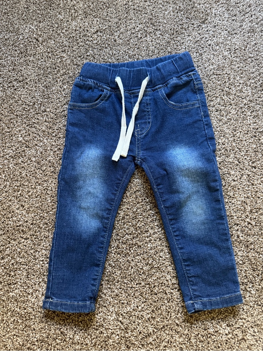 Little Bipsy Dark Blue Pull-On Denim Joggers